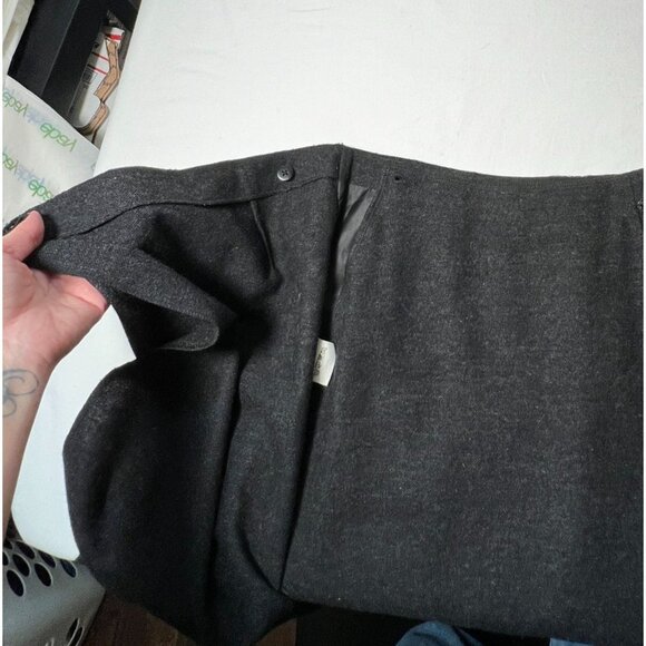 Vintage Eddie Bauer Recycled Wool Maxi Wrap Skirt Charcoal Gray Fall 6 - Picture 7 of 12